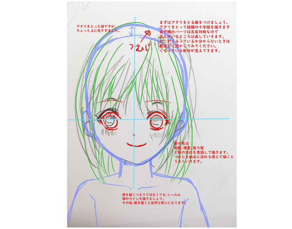 オリジナルカリキュラムで学ぶ イラスト添削 通信講座レッスン