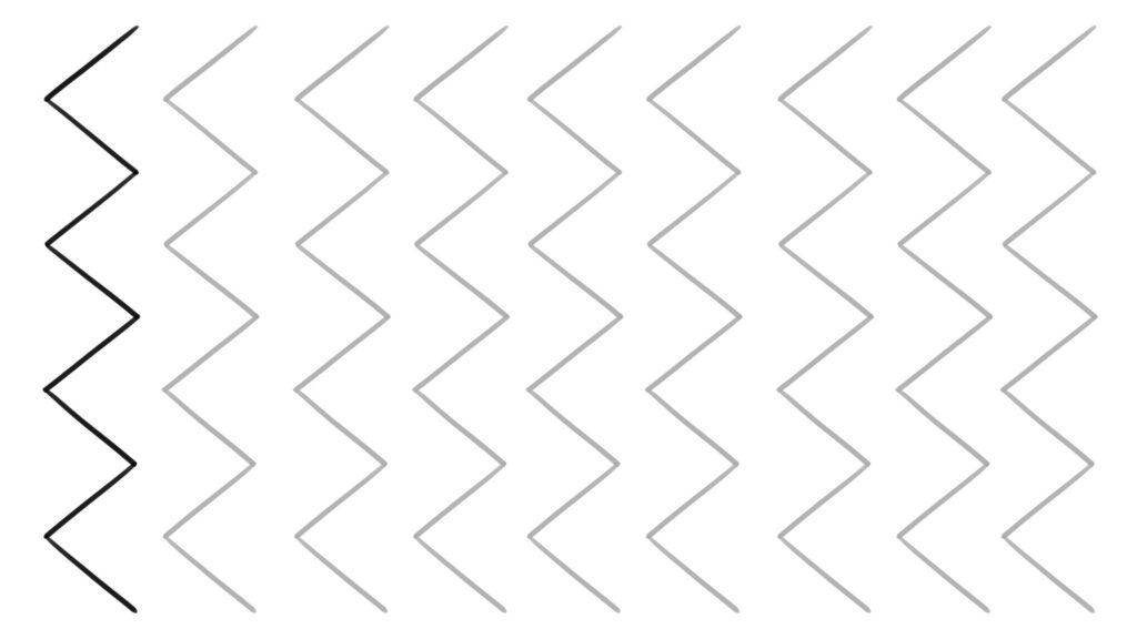 ギザギザの線を描こう