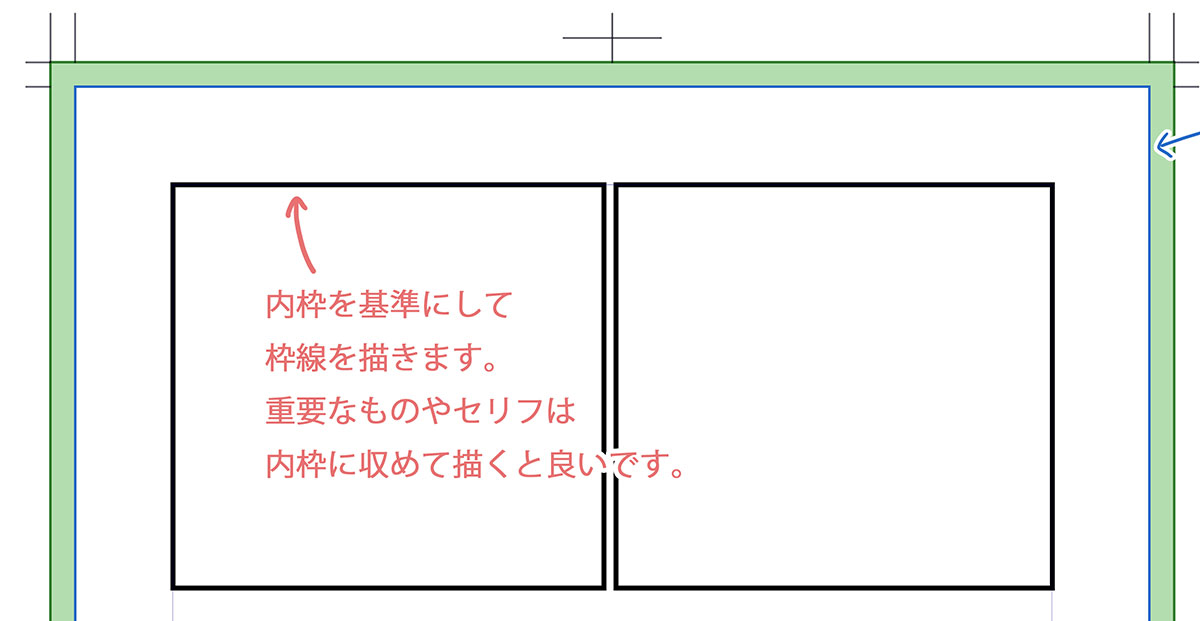 初心者が知るべきマンガ原稿用紙の基礎知識 枠線の引き方を紹介 イラスト 漫画 マンガ 教室 Egaco エガコ