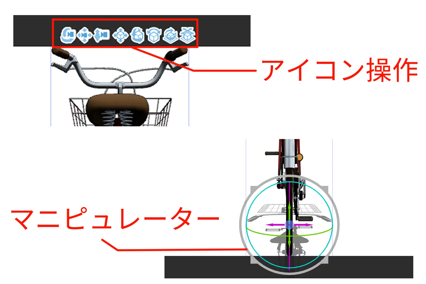 マニピュレーターで操作