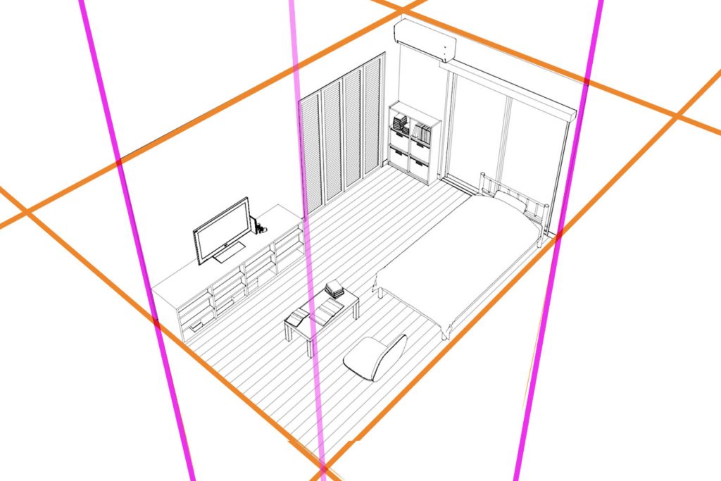 3点透視図法の描き方