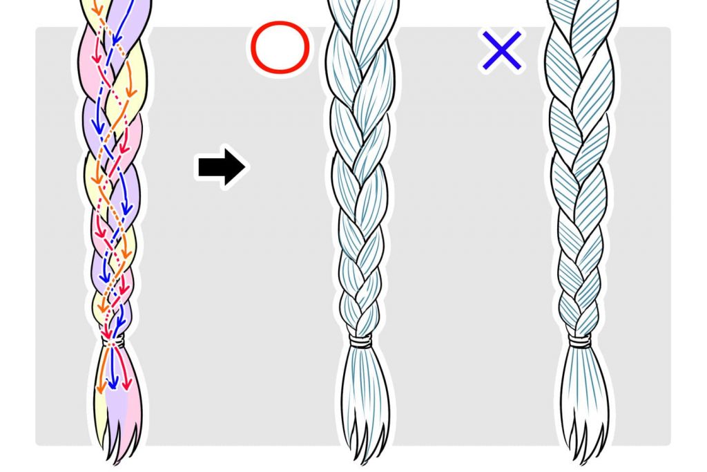 簡単三つ編み描き方講座 初心者でも描きやすい基本形からゆるふわまで イラスト 漫画 マンガ 教室 Egaco エガコ