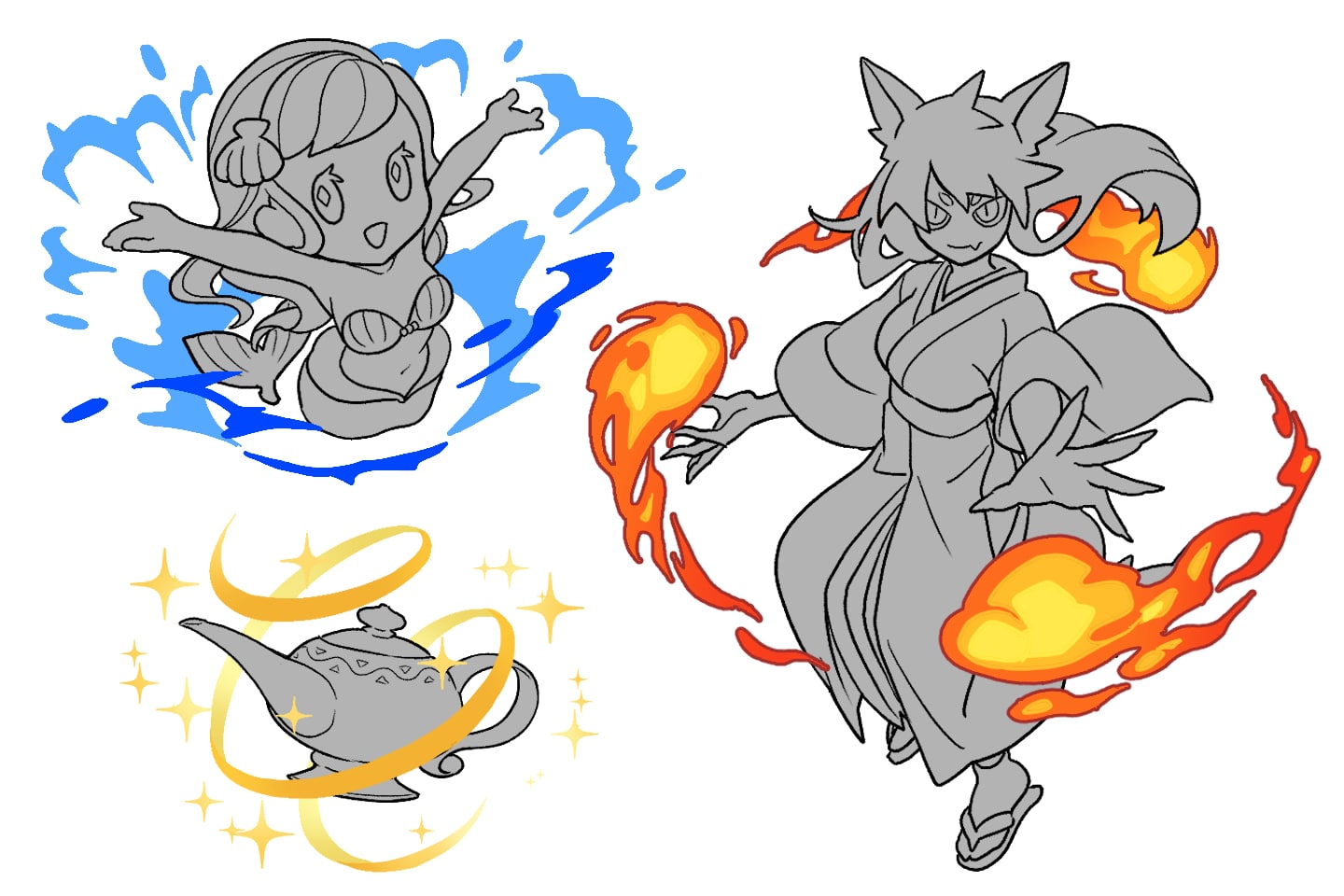 円形タイプのエフェクト配置例