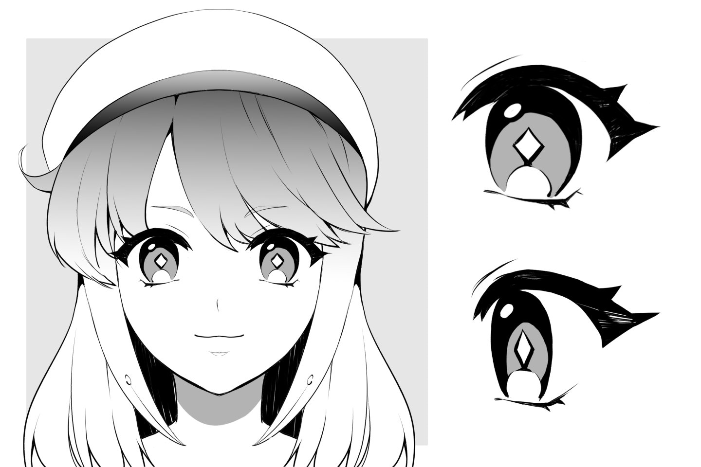 キャラ系まつ毛イラスト