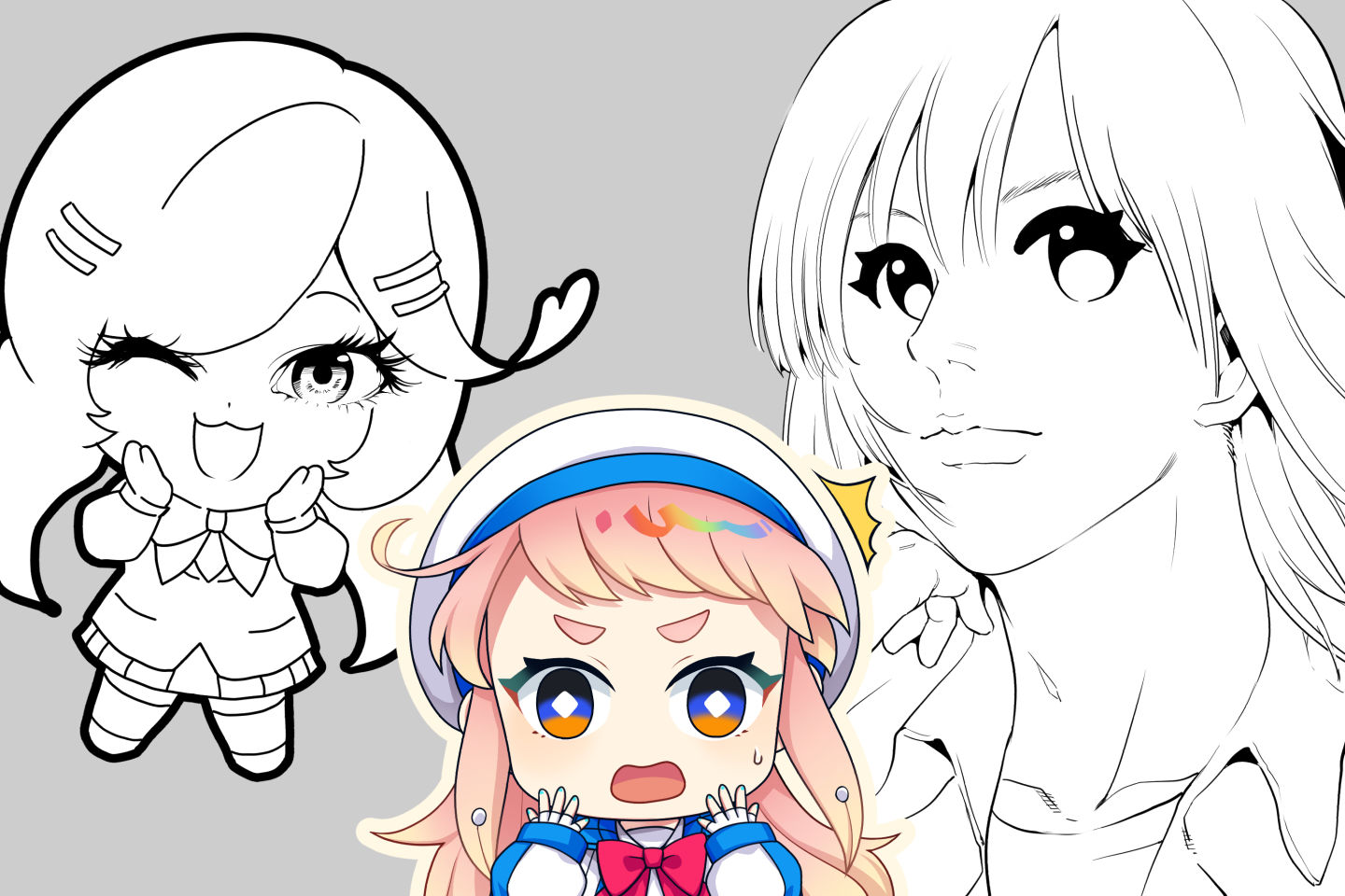 アンバランスまつ毛の例