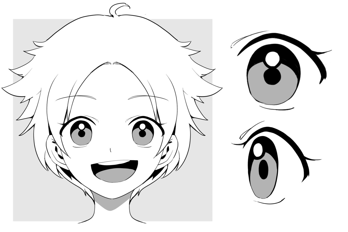 ボーイッシュ系まつ毛の女性イラスト