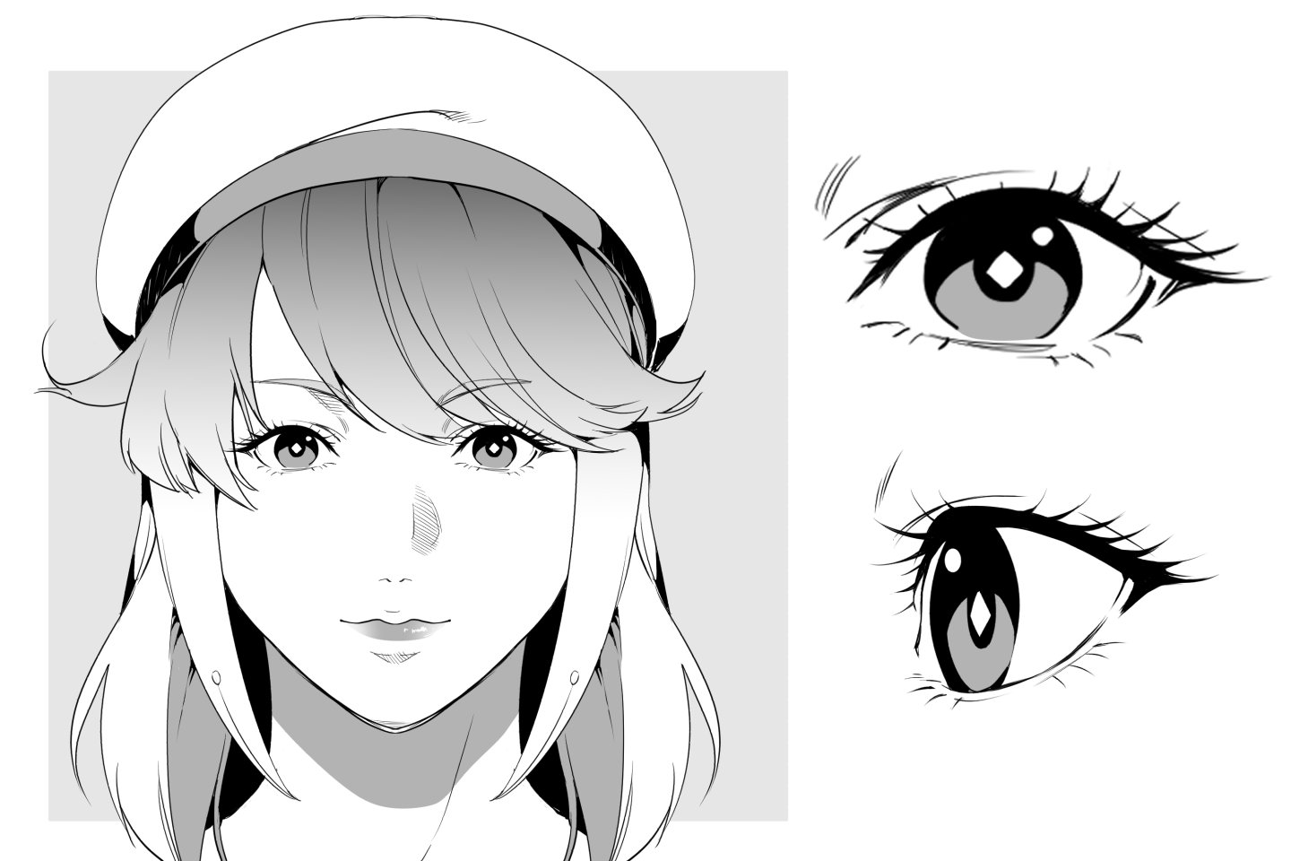 リアル系まつ毛のイラスト