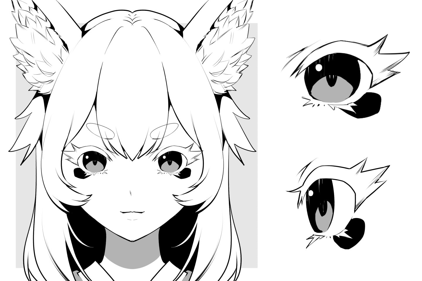 異国や人外キャラまつ毛イラスト