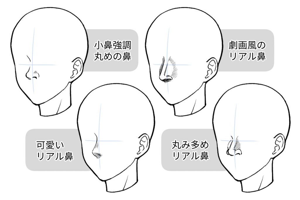 リアルな鼻を描く方法