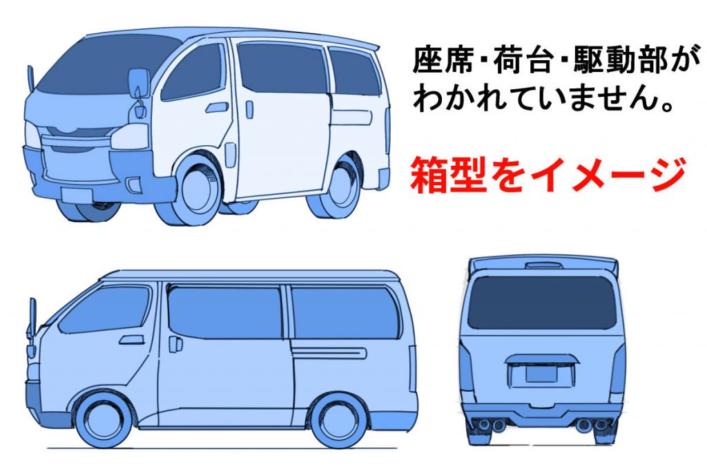 バンの車のイラスト