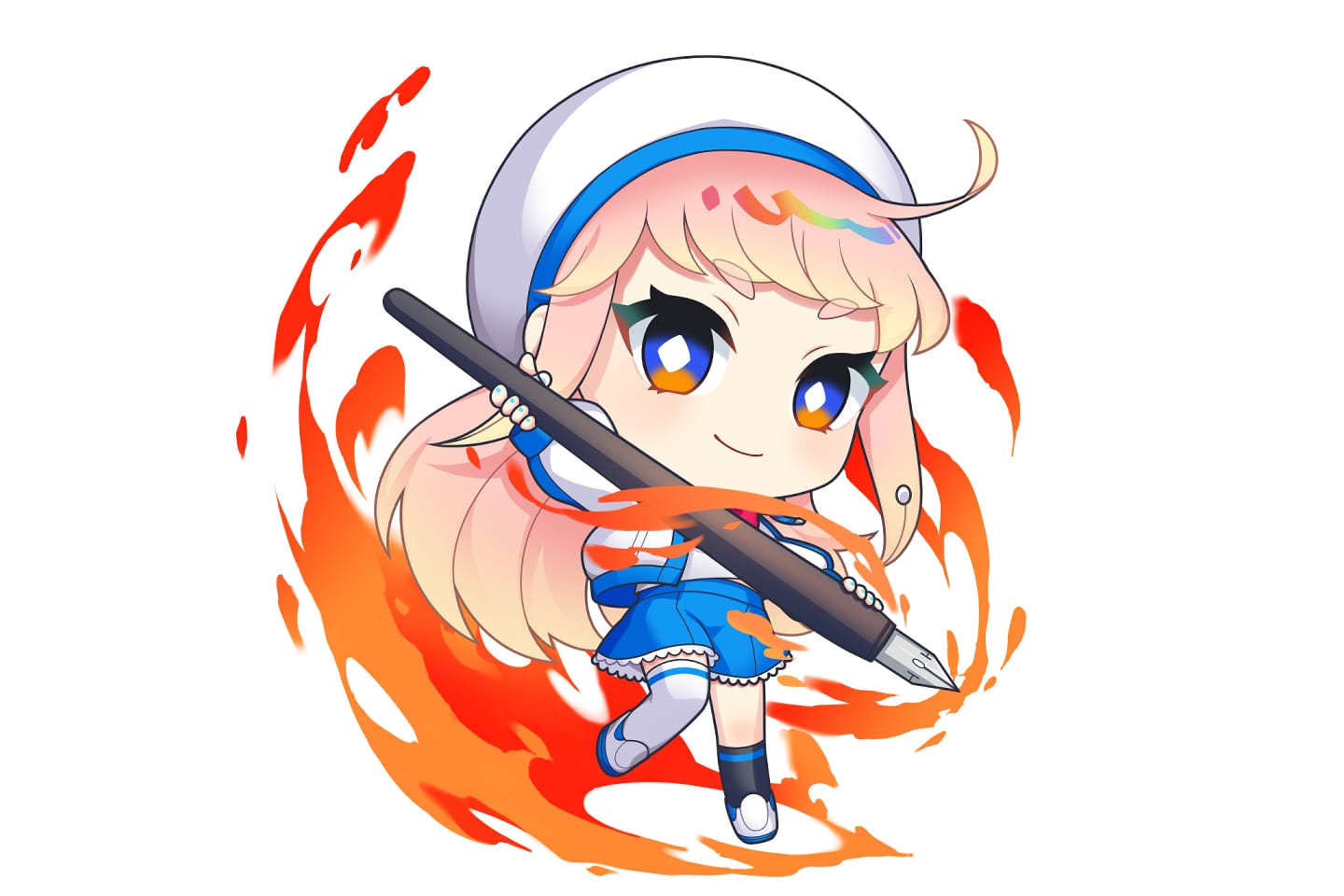 清書した炎エフェクト