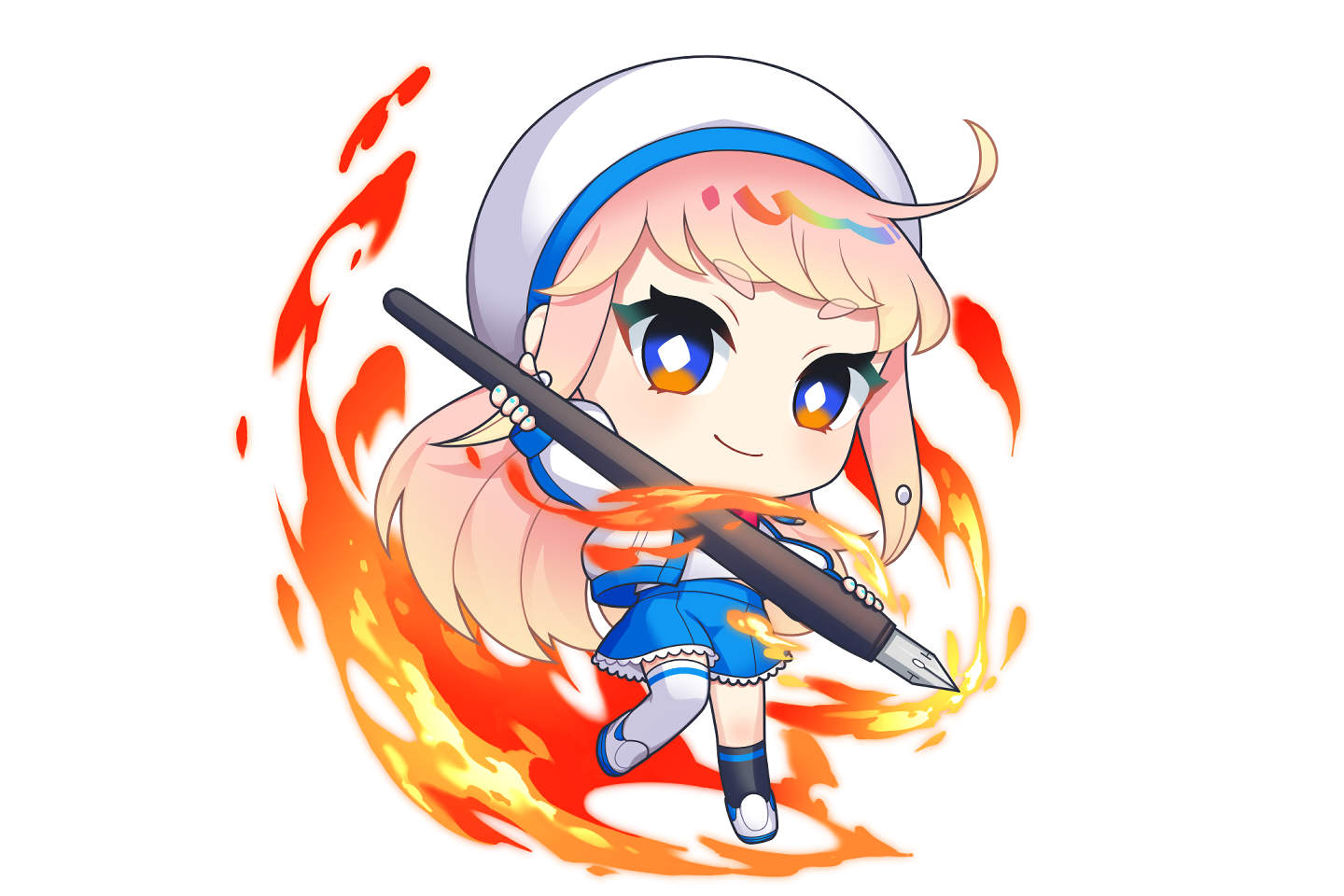 炎エフェクトにガウスぼかしを設定する