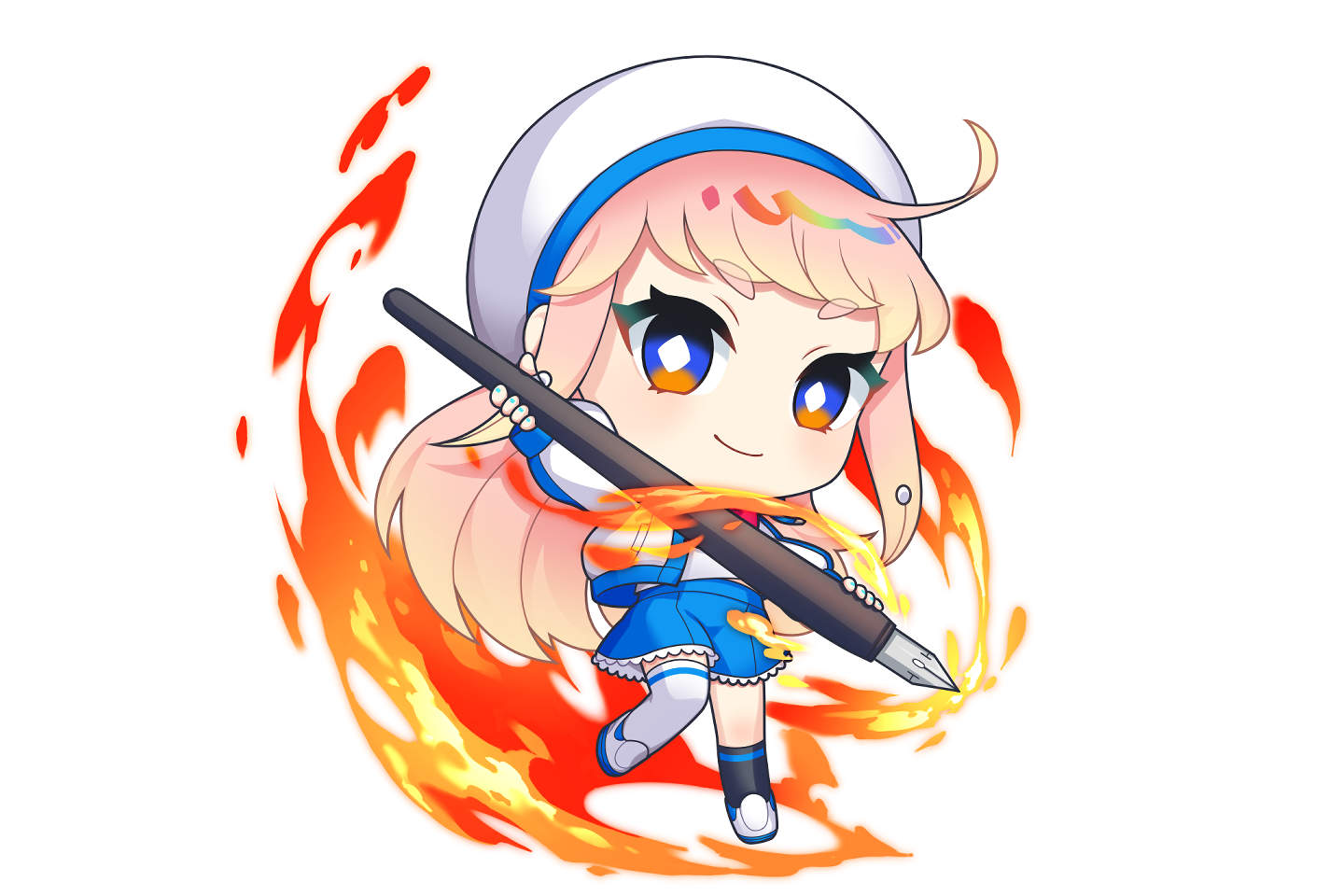 透け感を炎エフェクトに出す