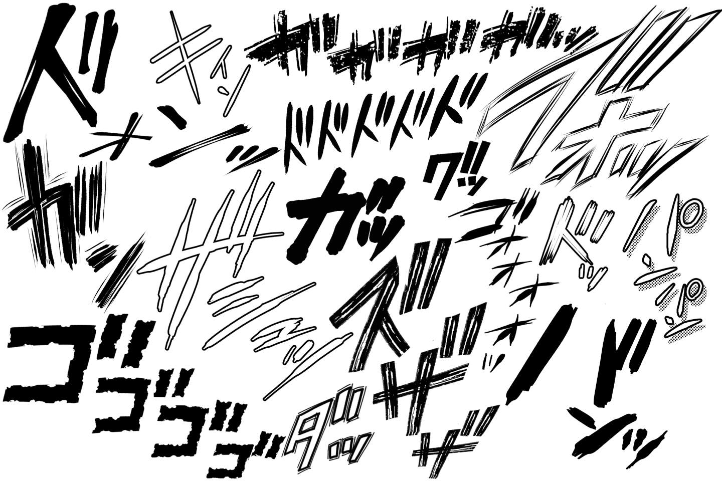 バトル系描き文字の制作例