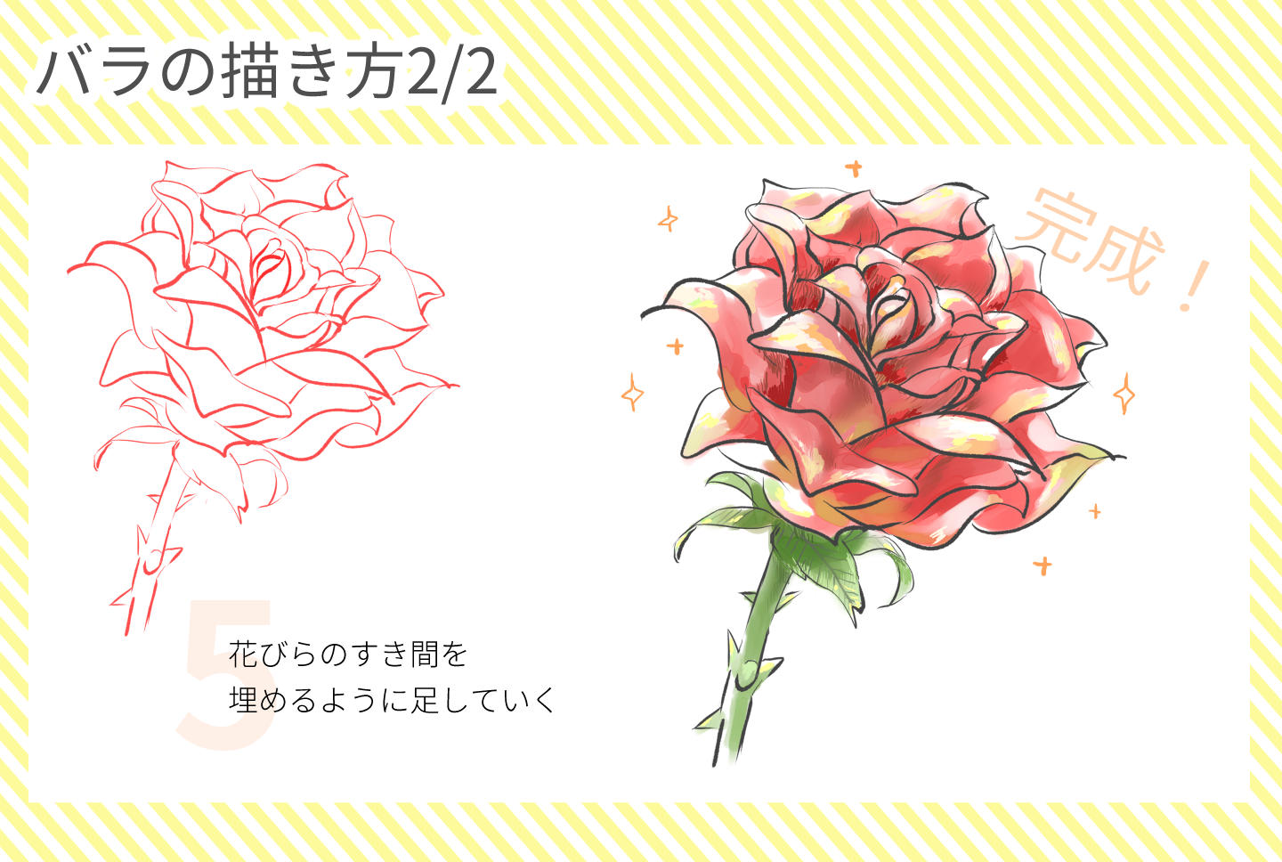 花の描き方手順その2