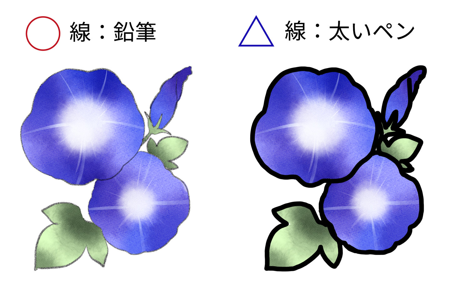 水彩塗り用の線画について