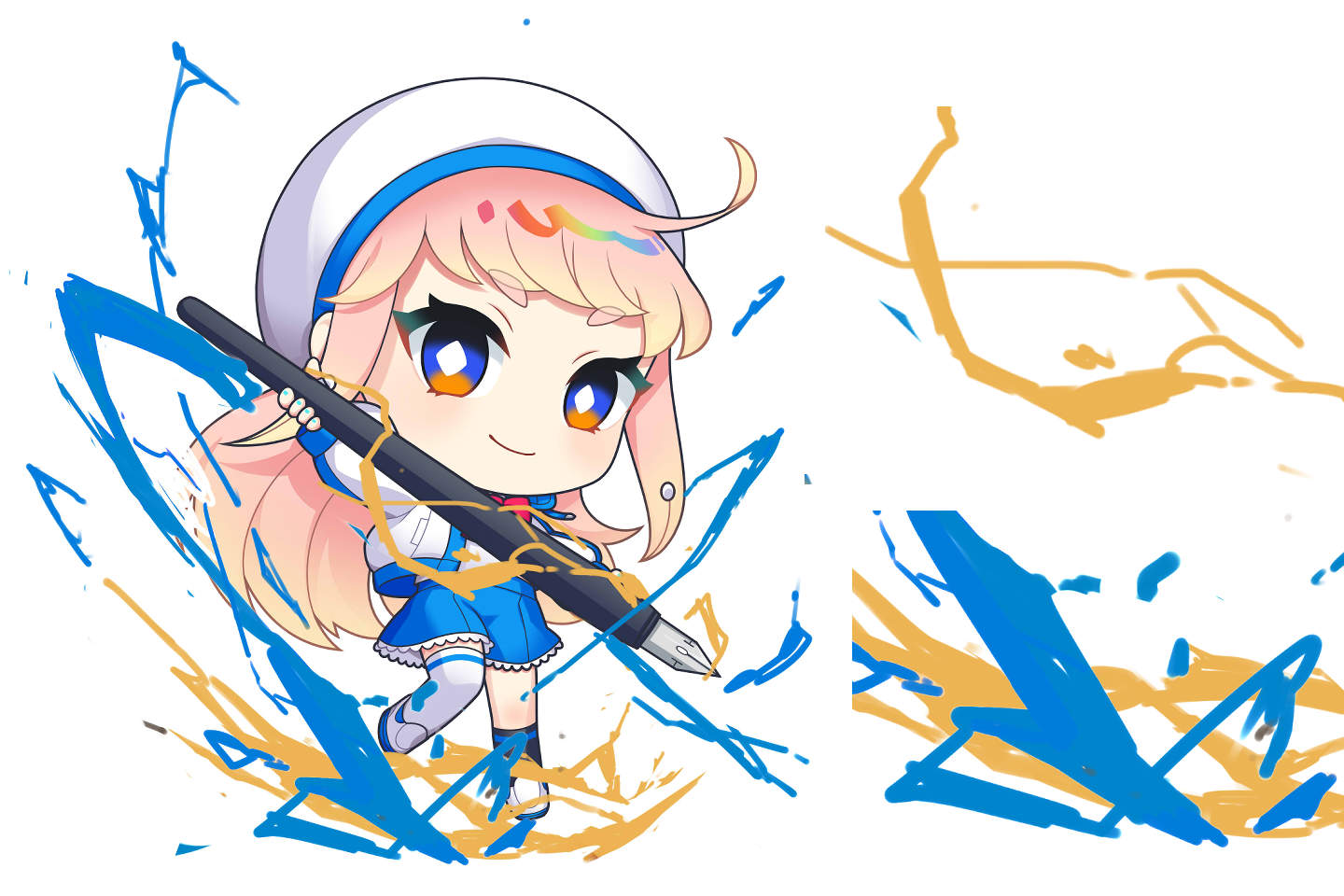 雷エフェクトのラフ見本