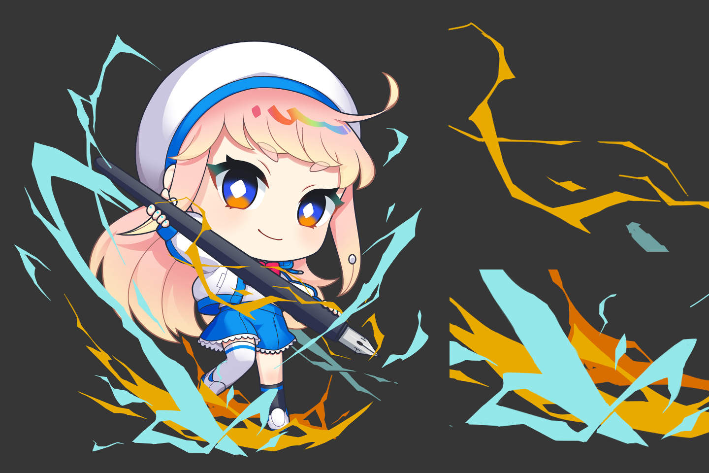 清書して整えた雷エフェクト