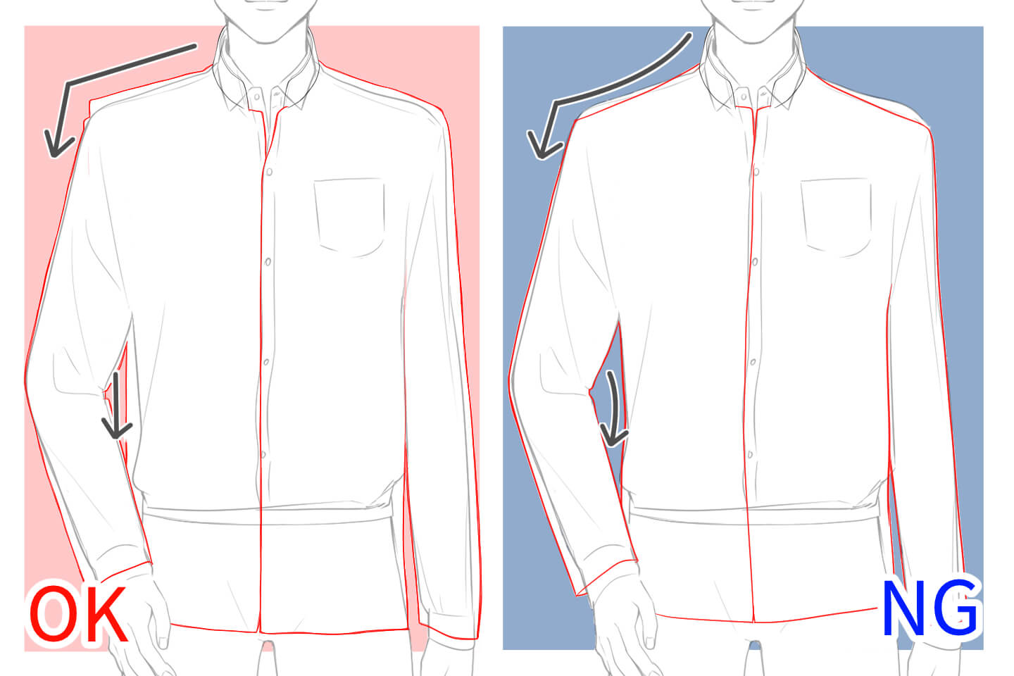 学ランの全体を描こう