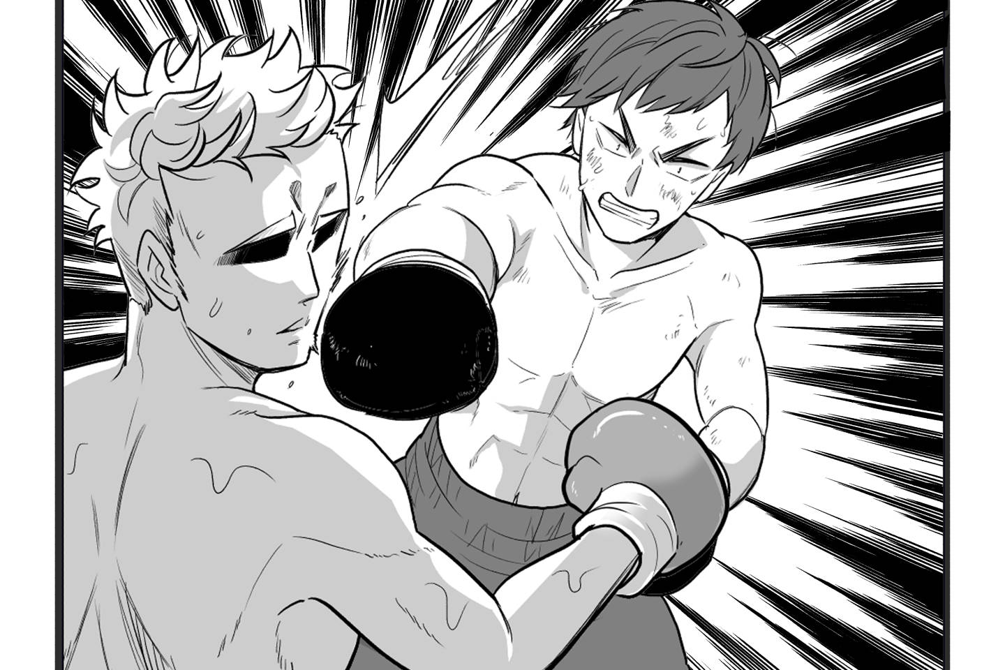 集中線で迫力を出したコマ２