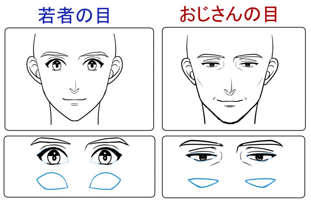 おじさんの目と若者の目の比較