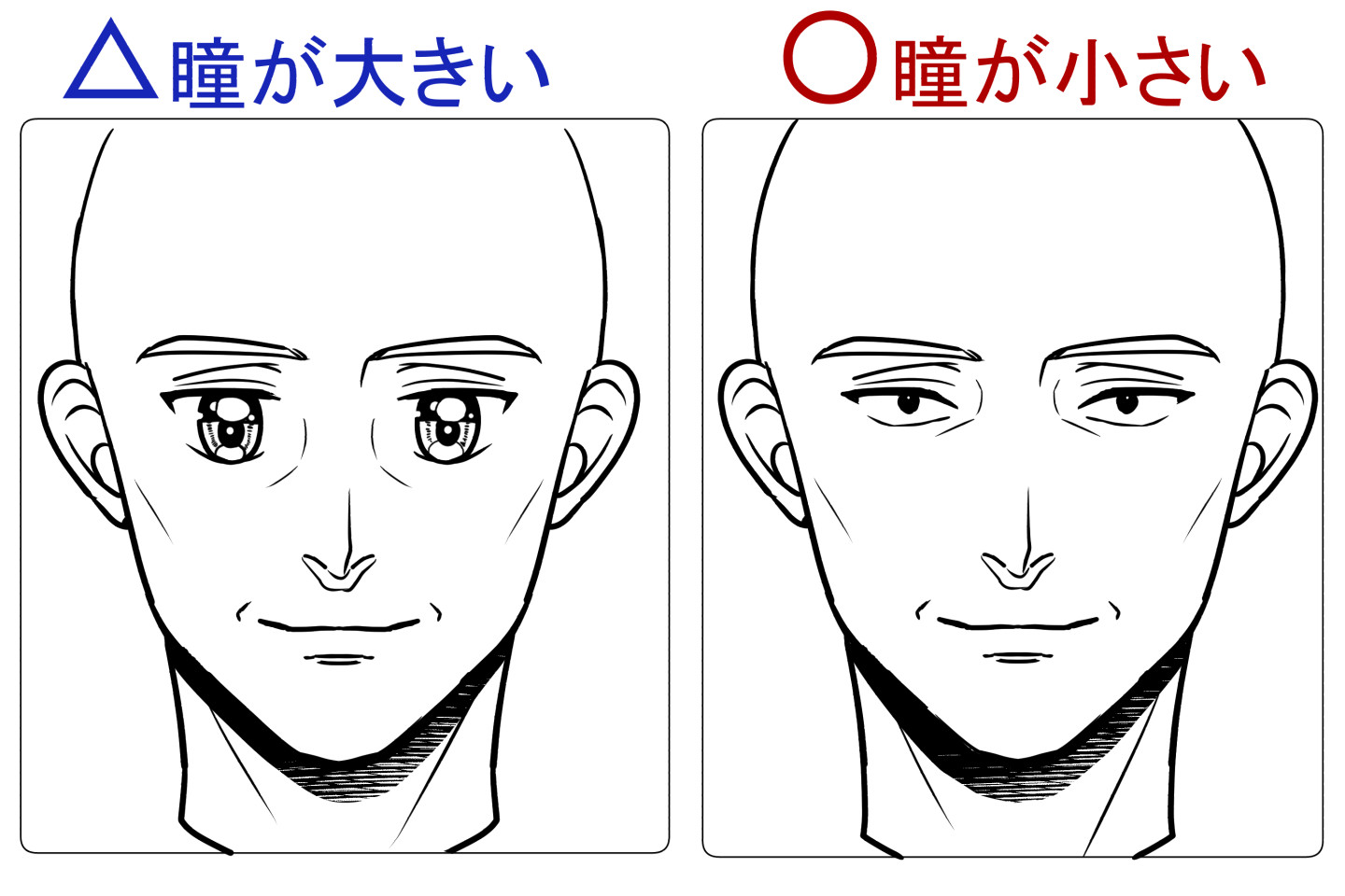 おじさんの瞳は小さく描く