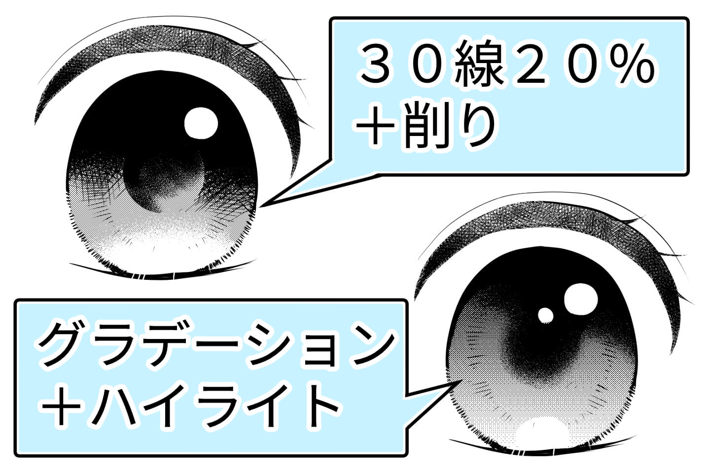 トーンでツヤ感を引き出した瞳