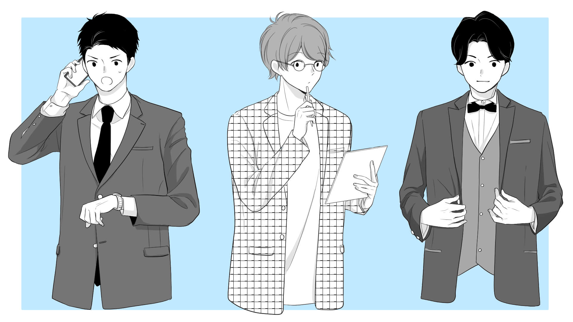 キャラクターに合う襟の作画例