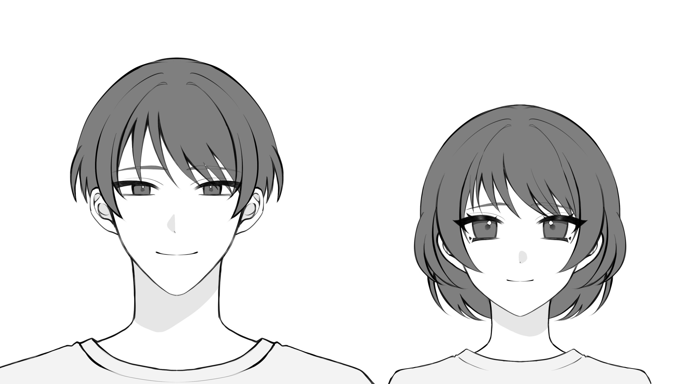 感情レベル別の笑顔の描き分け