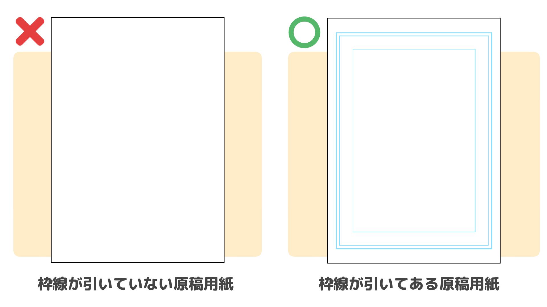 枠線が引いてある原稿用紙
