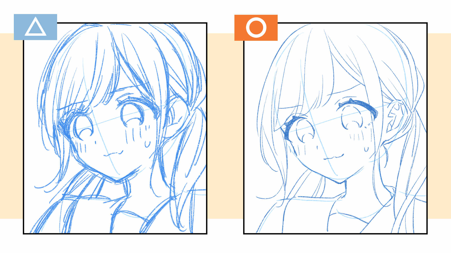 アタリをもとに描き込む