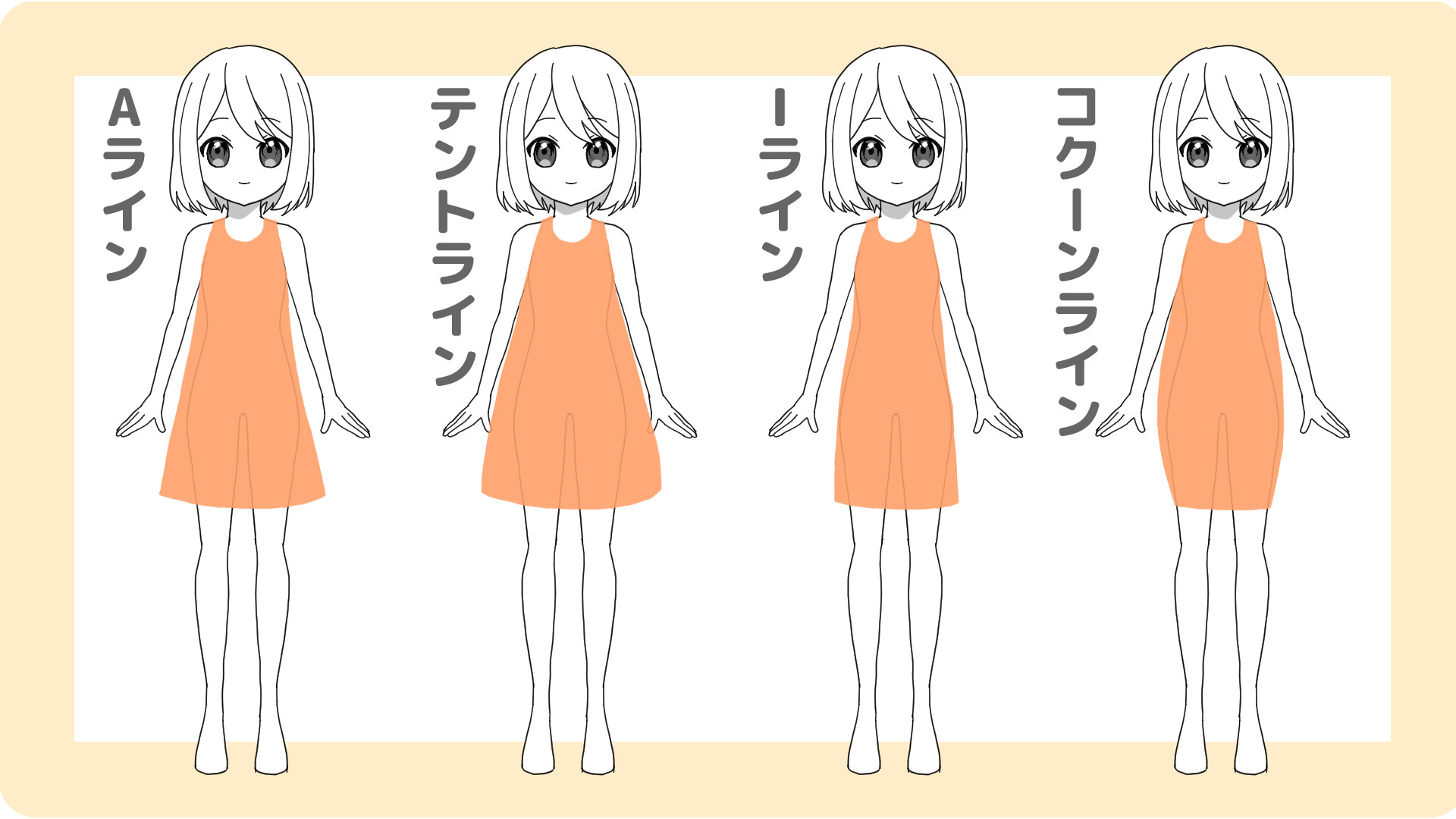 シルエットの種類