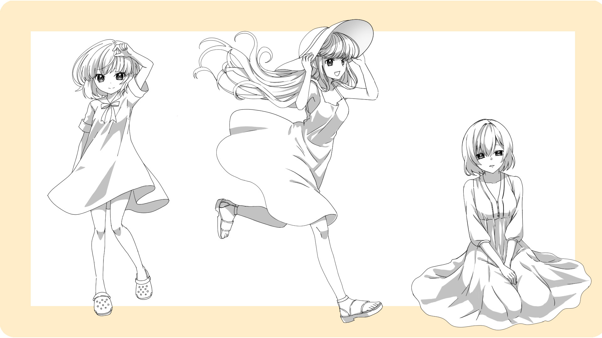 ワンピースを描いてみよう!