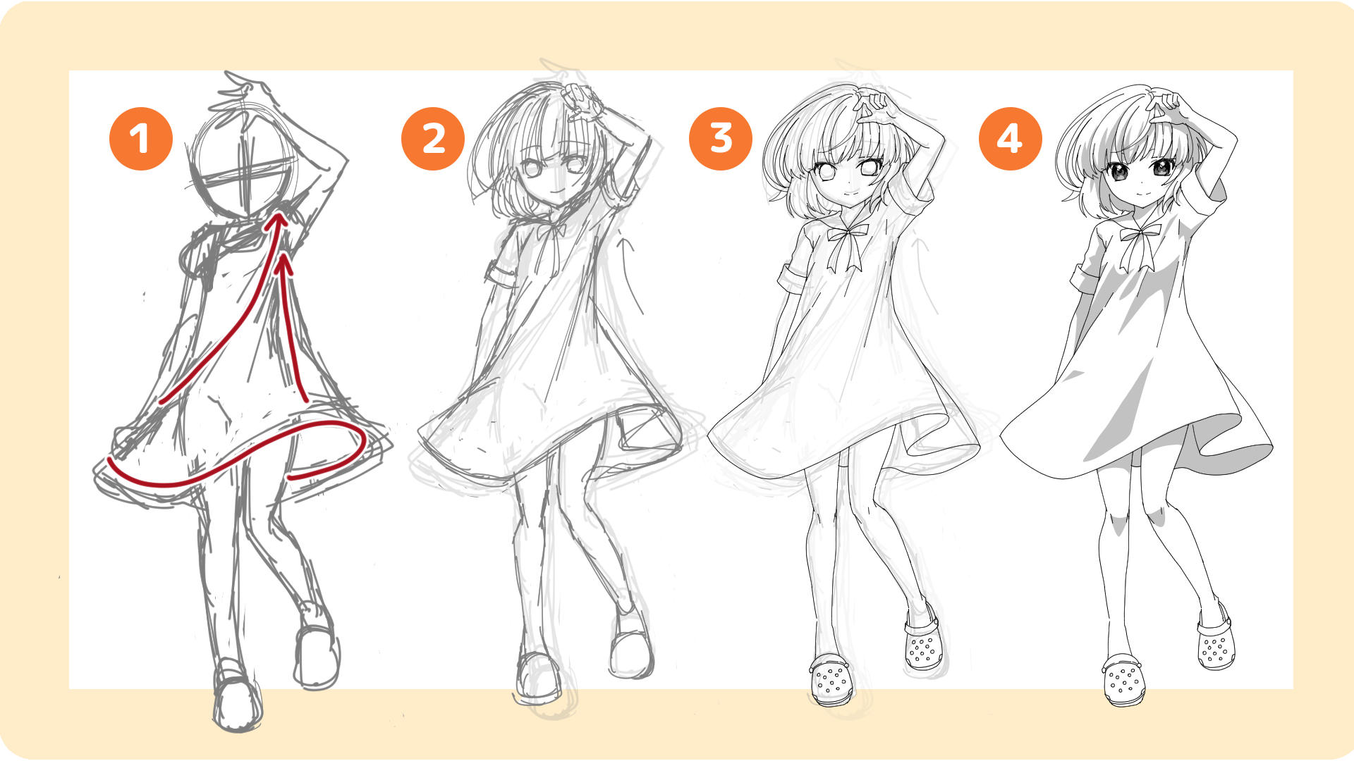 ワンピースを描いてみよう!