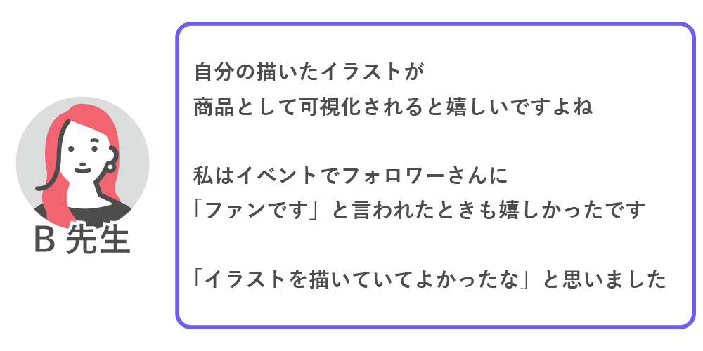 自分の描いたイラストが商品化されたとき嬉しかった