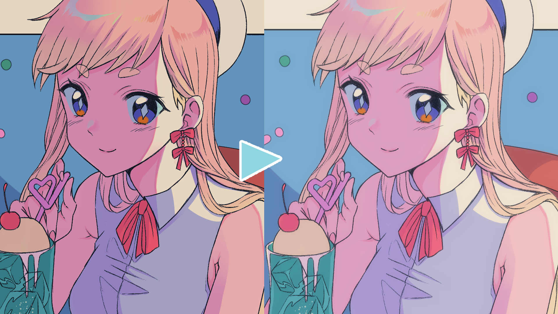 グロー効果で加工したイラスト