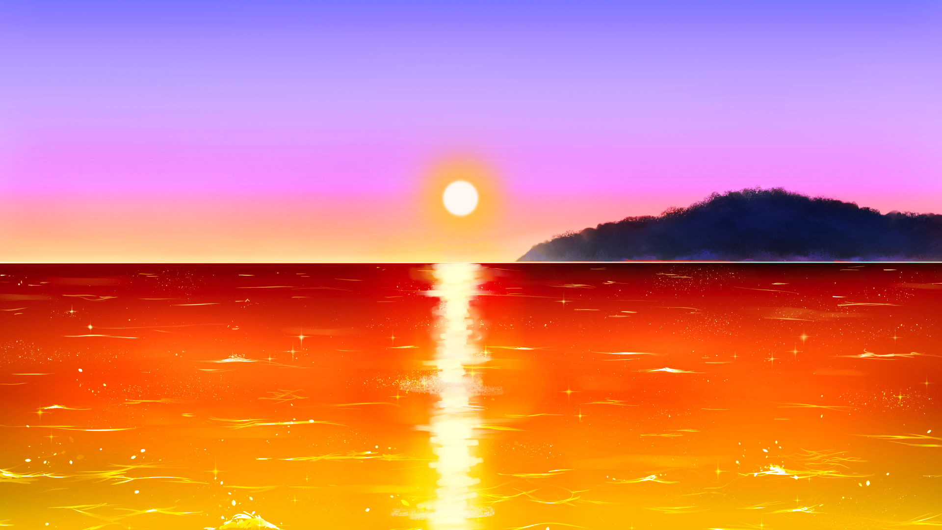 昼の海を夕方の海へ