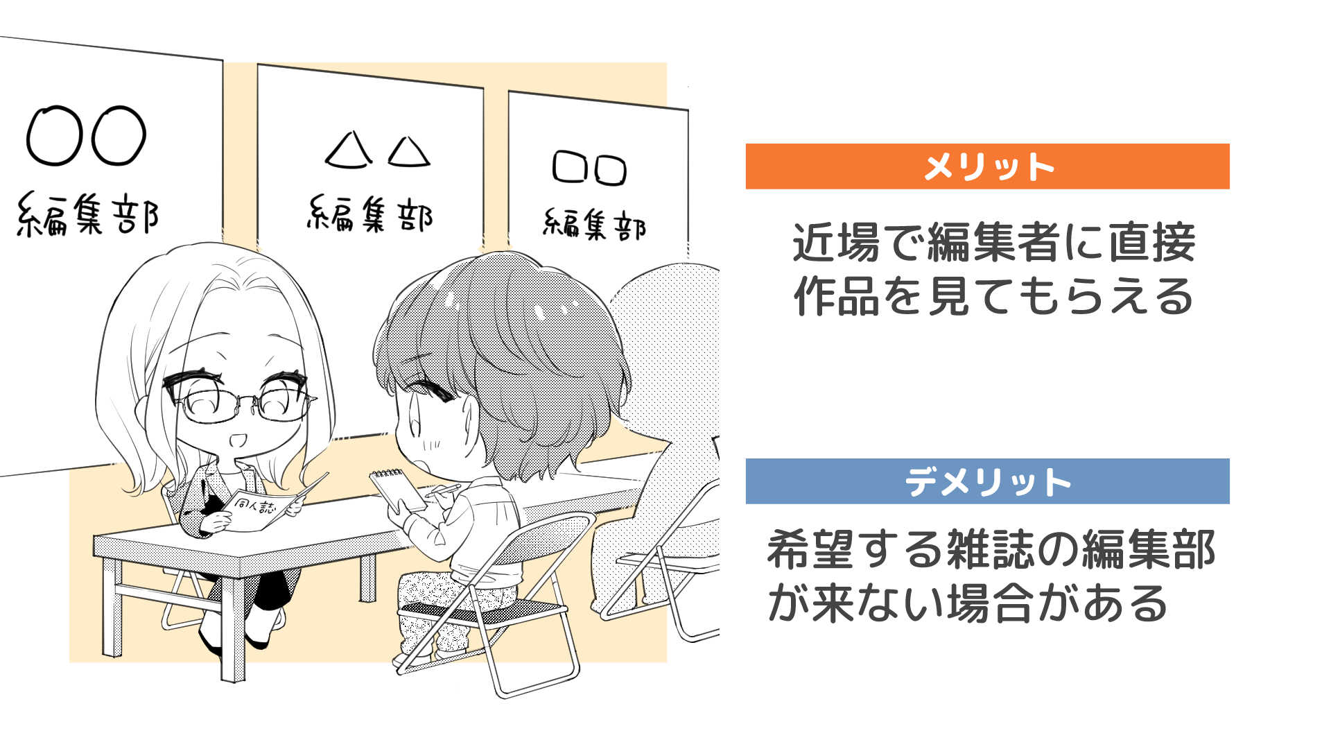 出張編集部に作品を持ち込むメリット・デメリット