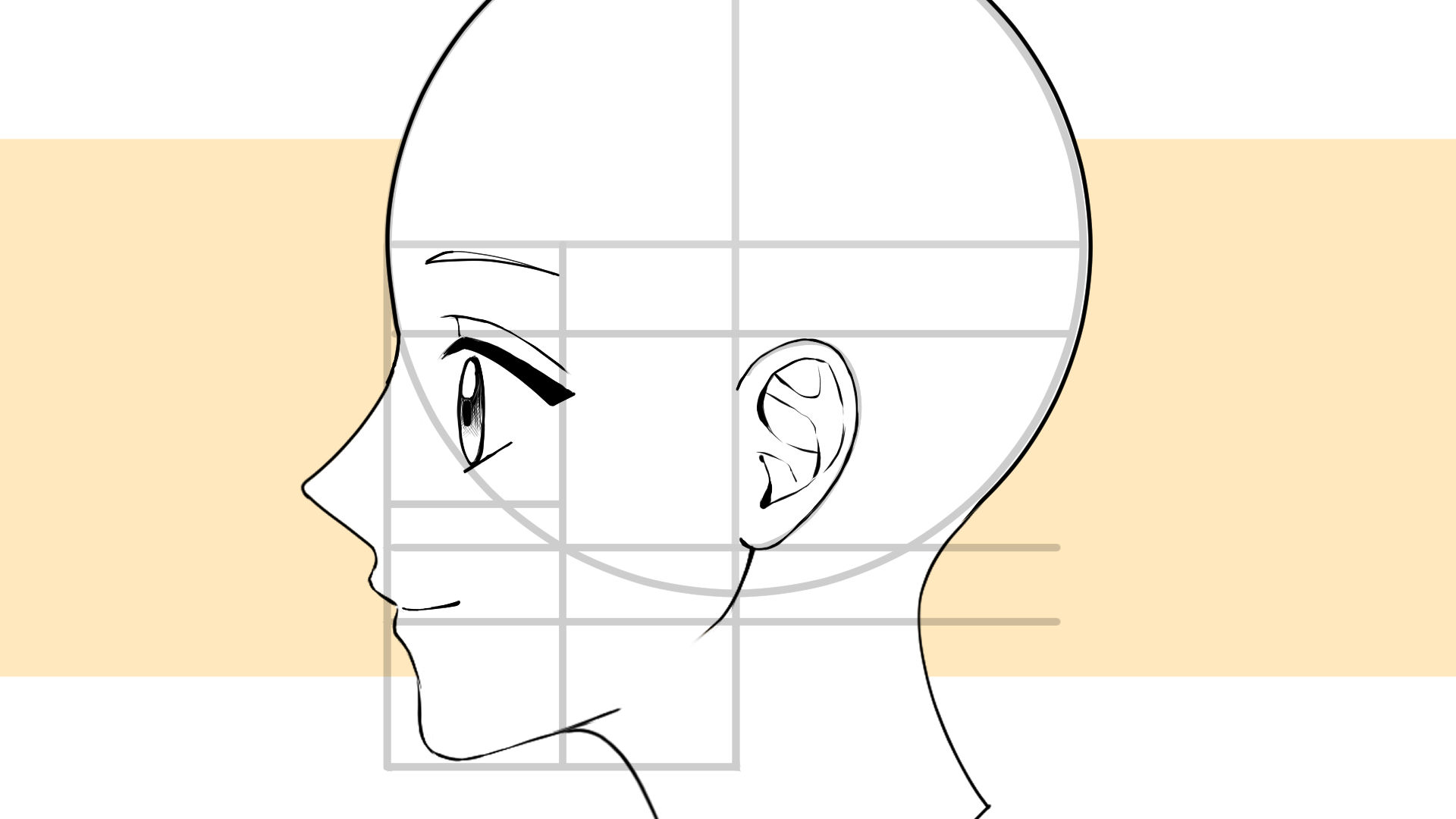 眉と口を描こう