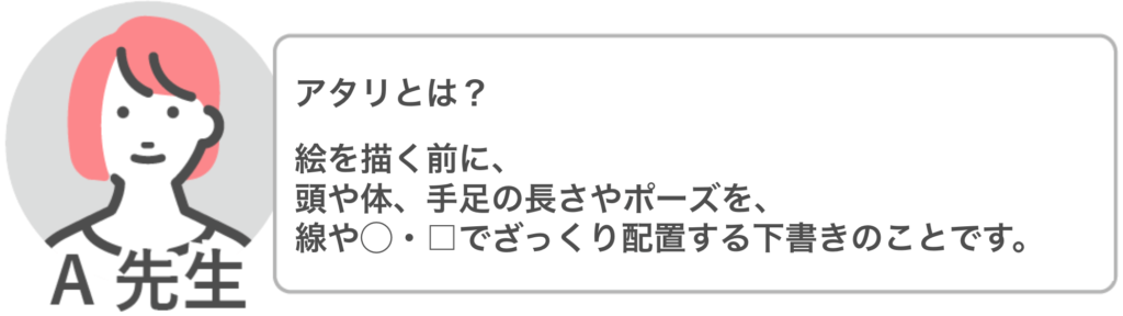 A先生のアタリについての説明