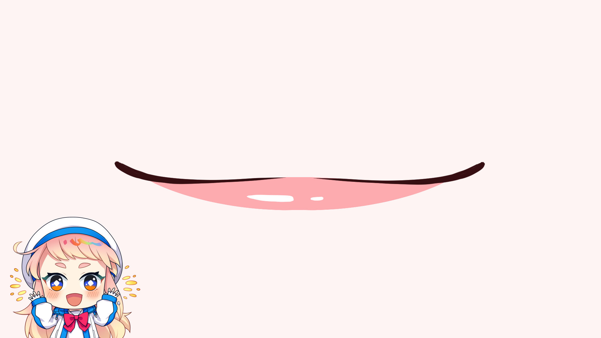 アニメ塗りの唇の完成！