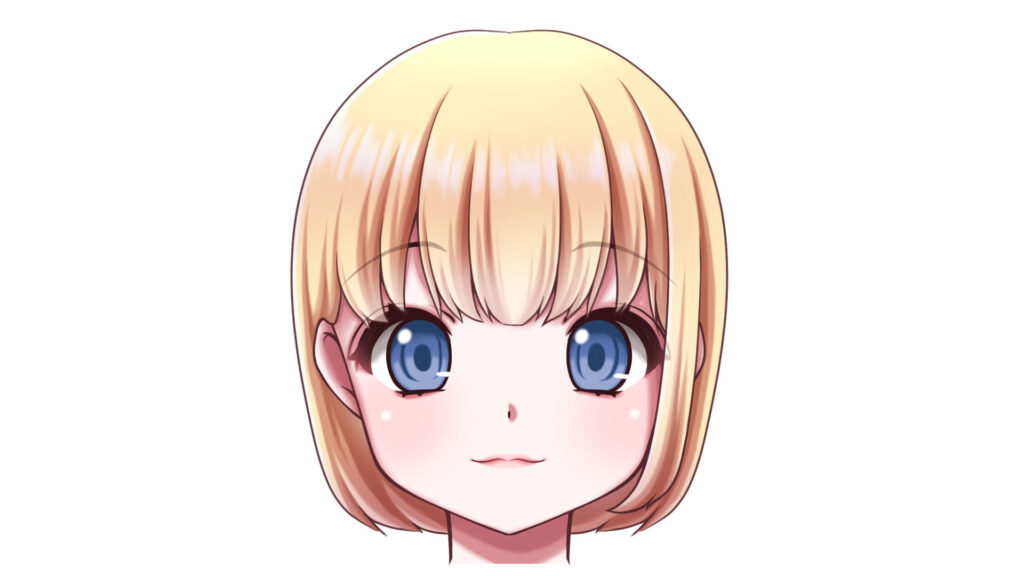 ブラシ塗りの唇を描いてみよう