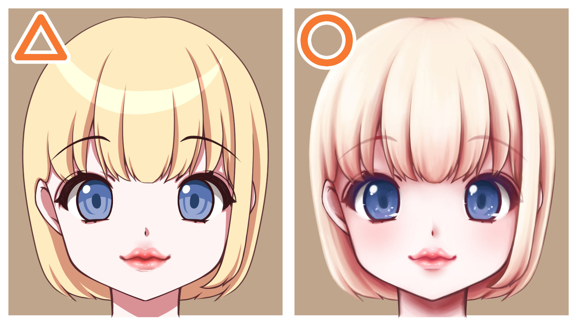 イラストの中で唇だけ浮いてしまう