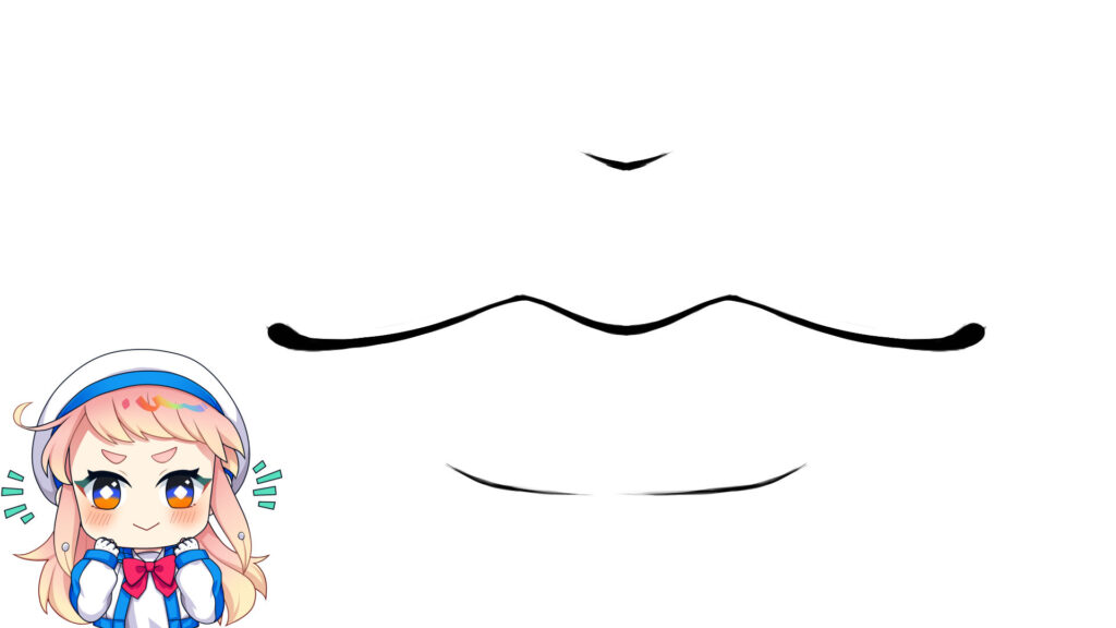 基本の唇の線画を描こう