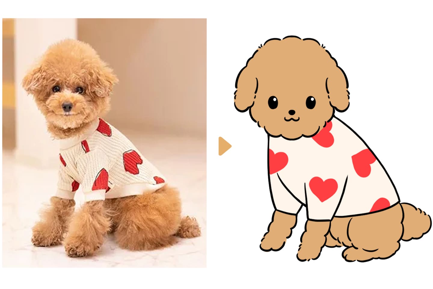 イヌをデフォルメ化した画像