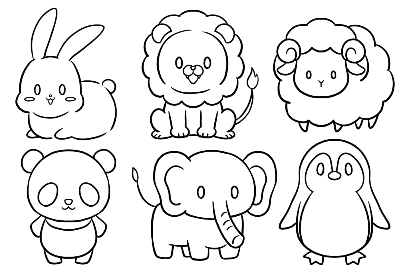 様々な生き物がデフォルメ化されたイラスト