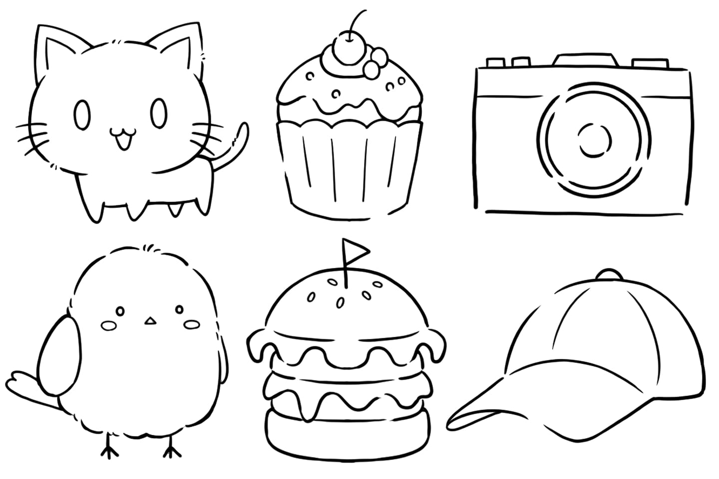 線に隙間をつくったイラスト