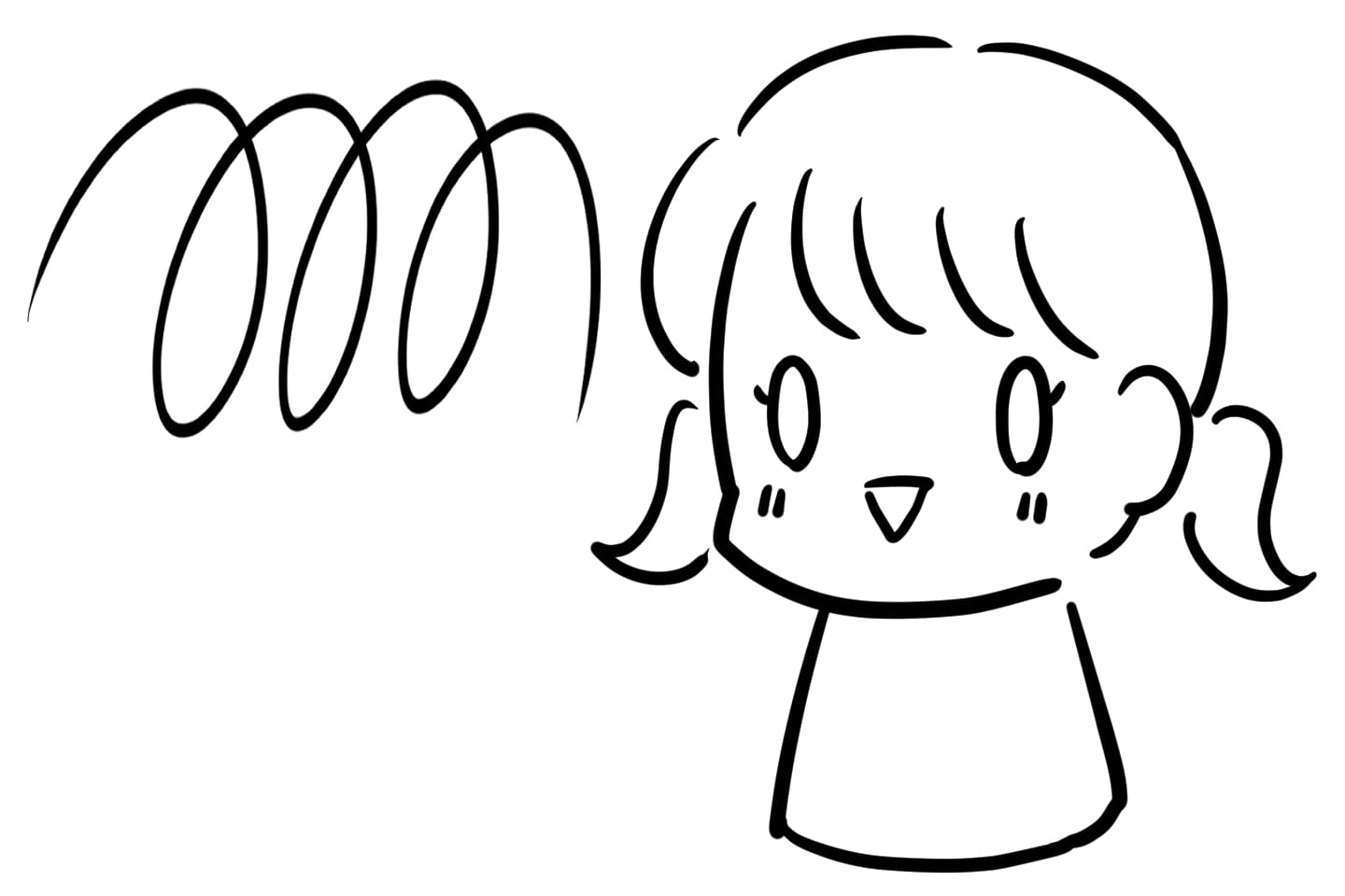 Gペンで描いた場合のイラスト