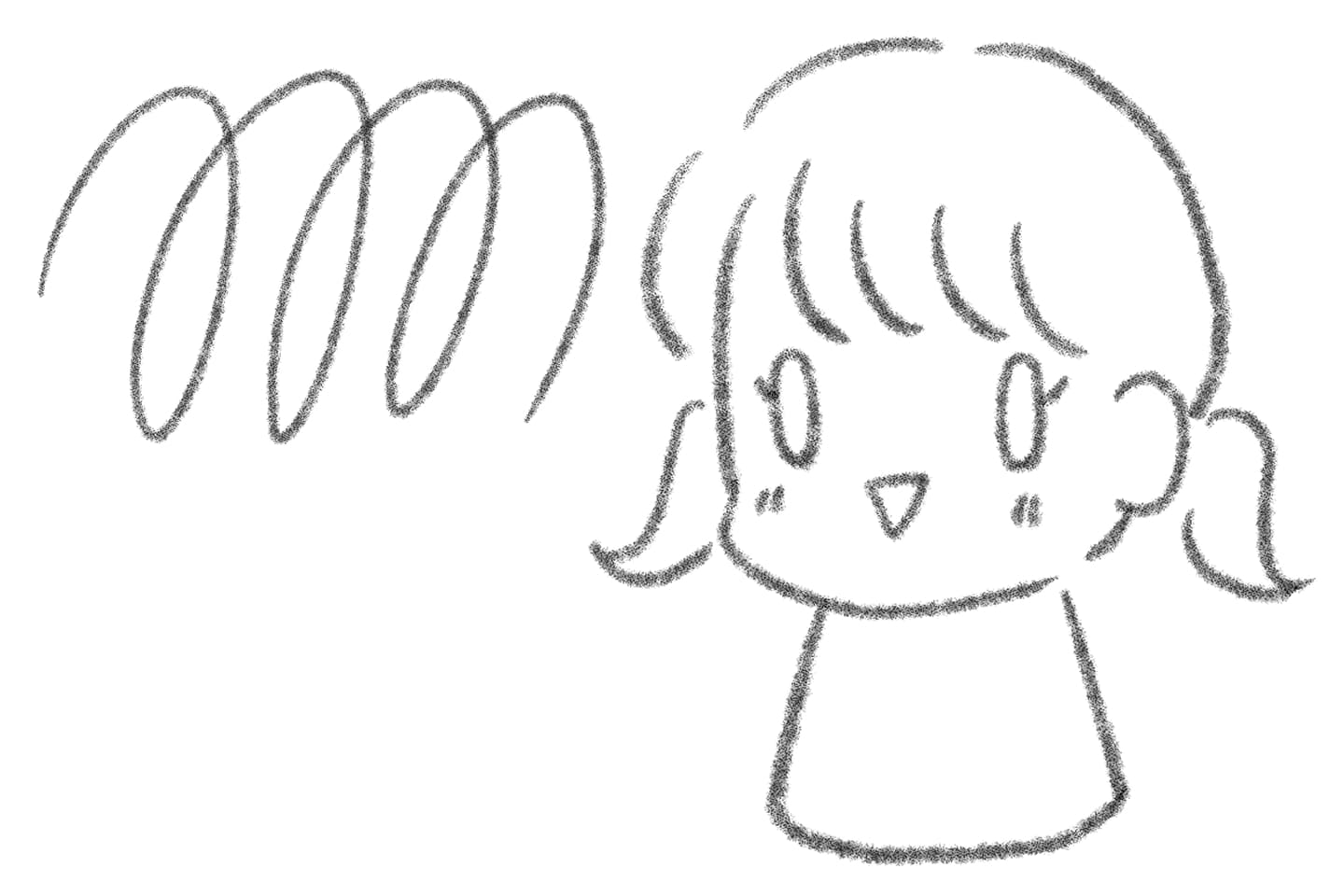 鉛筆で描いた場合のイラスト