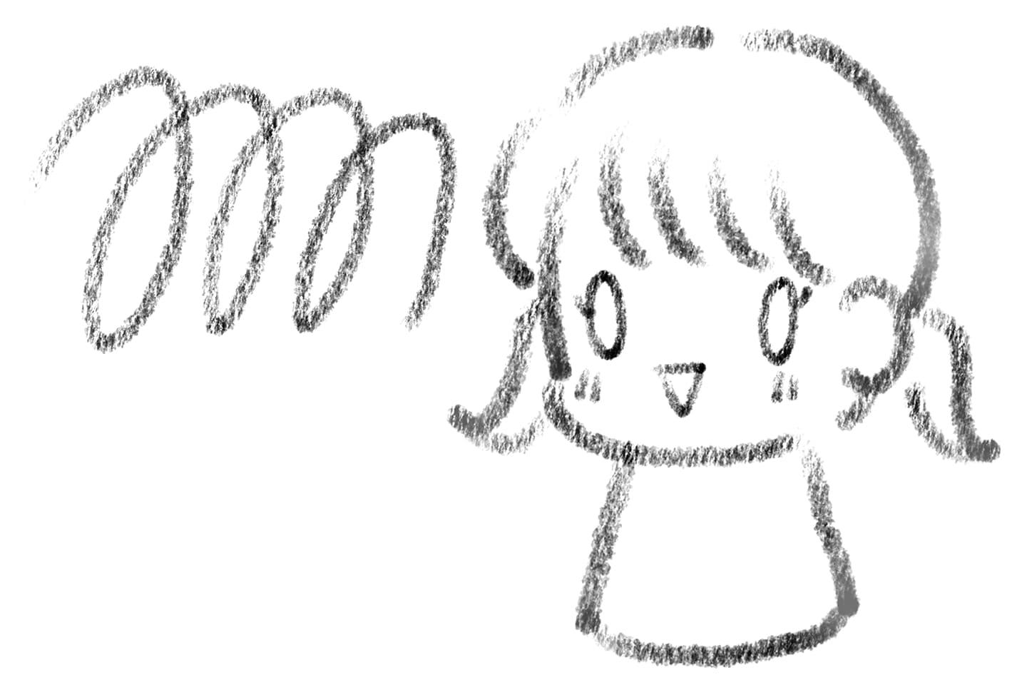 クレヨンで描いた場合のイラスト